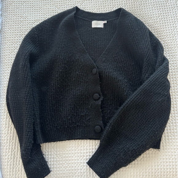 Lush Sweaters - Lush Black Knit Cardigan
